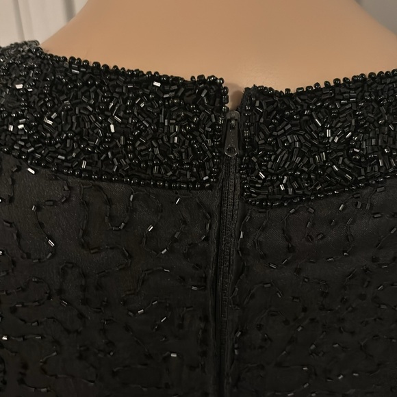 NWT VINTAGE 80’S LAURENCE KAZAR SILK SEQUIN EVENING GOWN FROM HOLT RENFREW SZ S - Picture 11 of 13